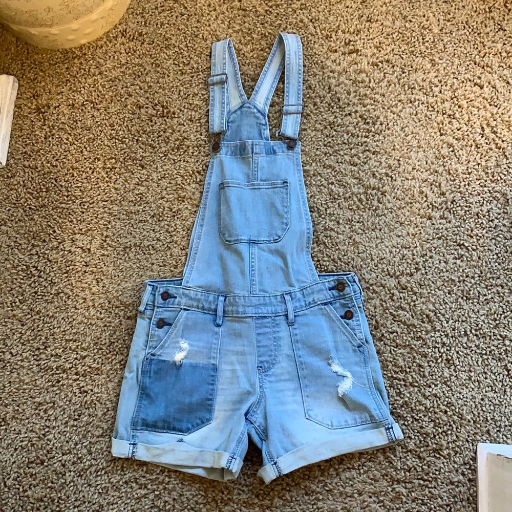 Hollister Shortall Denim Overalls size XS